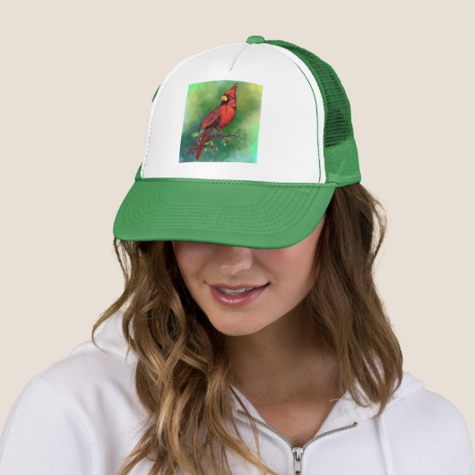 Casquette Chapeau avec Cardinal (En situation)