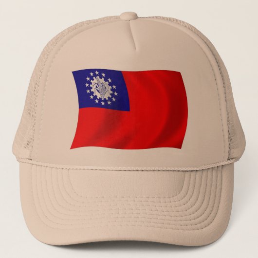 Casquette Chapeau avec drapeau de Birmanie (Devant)