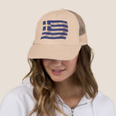 Casquette Chapeau avec drapeau de la Grèce (En situation)