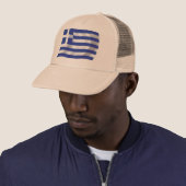 Casquette Chapeau avec drapeau de la Grèce (En situation)
