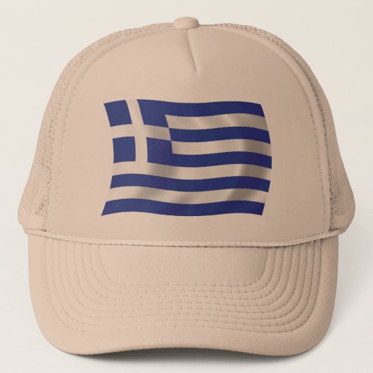 Casquette Chapeau avec drapeau de la Grèce (Devant)