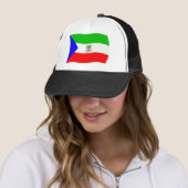 Casquette Chapeau avec Drapeau de la Guinée Équatoriale (En situation)