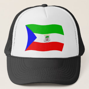 Casquette Chapeau avec Drapeau de la Guinée Équatoriale