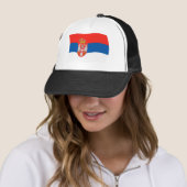 Casquette Chapeau avec Drapeau de la Serbie (En situation)