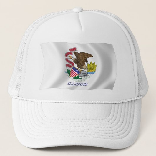 Casquette Chapeau avec drapeau de l'Illinois (Devant)