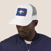 Casquette Chapeau avec Drapeau de Saint-Eustache (En situation)