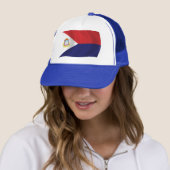 Casquette Chapeau avec Drapeau de Saint-Martin (En situation)