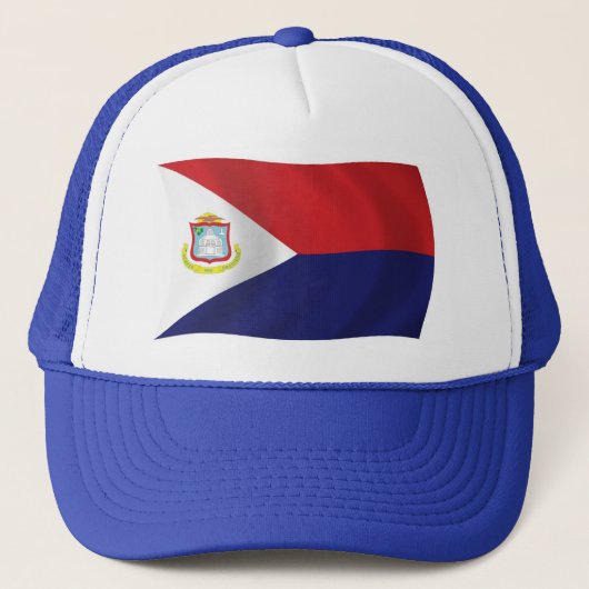 Casquette Chapeau avec Drapeau de Saint-Martin (Devant)