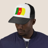 Casquette Chapeau avec drapeau du Cameroun (En situation)