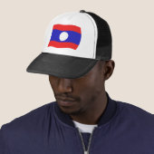 Casquette Chapeau avec drapeau du Laos (En situation)