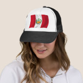 Casquette Chapeau avec drapeau du Pérou (En situation)
