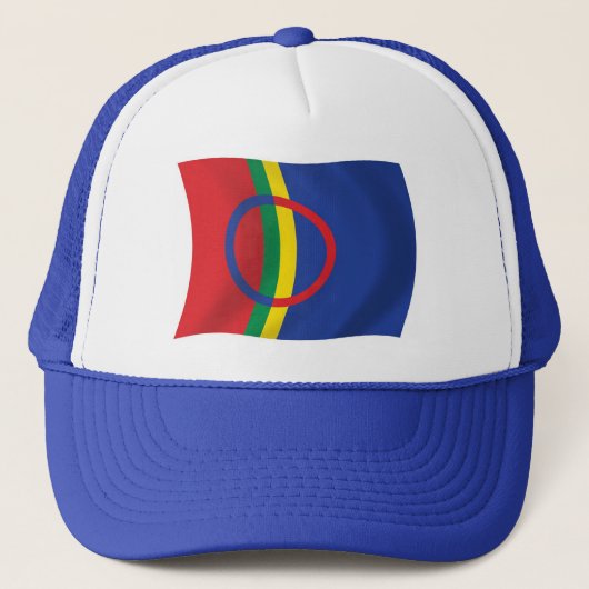 Casquette Chapeau avec drapeau du peuple Sami (Devant)