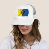 Casquette Chapeau avec drapeau du sikhisme (En situation)