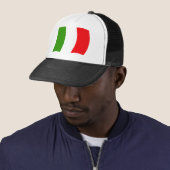 Casquette Chapeau avec drapeau italien (En situation)
