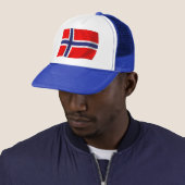 Casquette Chapeau avec drapeau norvégien (En situation)