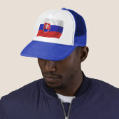 Casquette Chapeau avec Drapeau Slovaque (En situation)