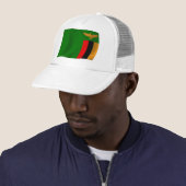 Casquette Chapeau avec le drapeau de la Zambie (En situation)