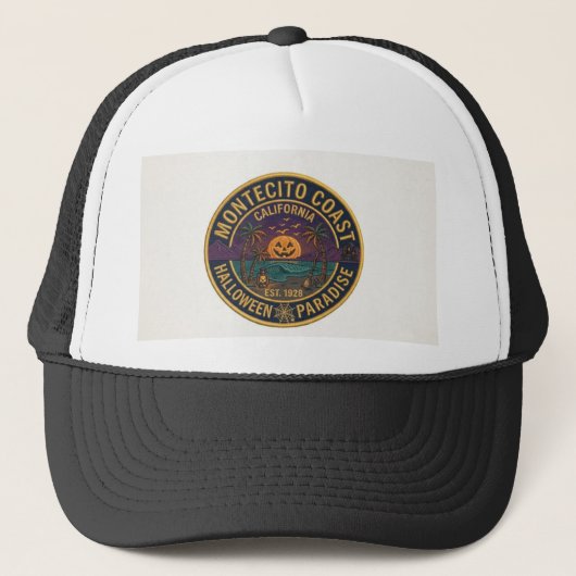 Casquette chapeau avec un design Halloween (Devant)