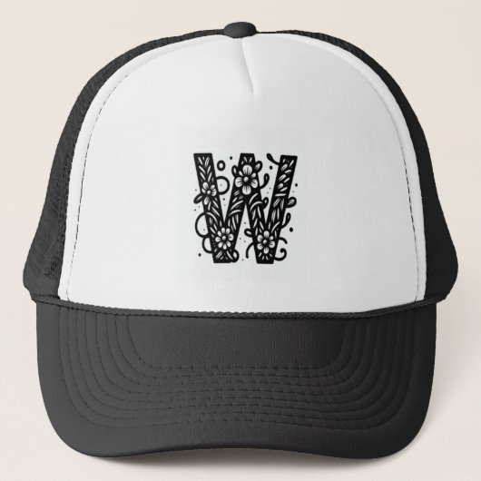 Casquette Chapeau Brodé W – Style & Minimalisme H (Devant)