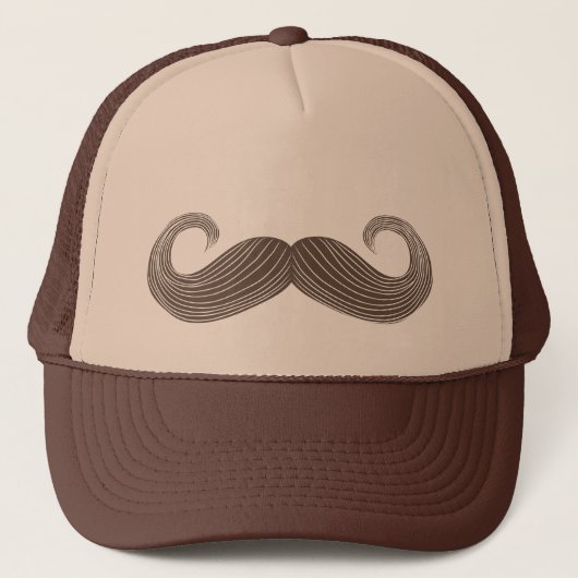 Casquette Chapeau Brown à poignet Moustache Trucker (Devant)