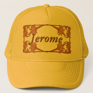 Casquette Chapeau - Cadre à parenthèses feuillu avec nom