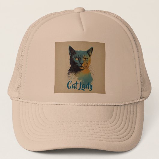 Casquette Chapeau Chat Chat Lady Trucker (Devant)
