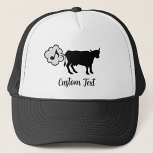 Casquette Chapeau de camion à l'icône de méthane de vache