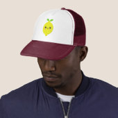 Casquette Chapeau de camion citron (En situation)