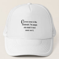 Chapeau de camion de bon sens