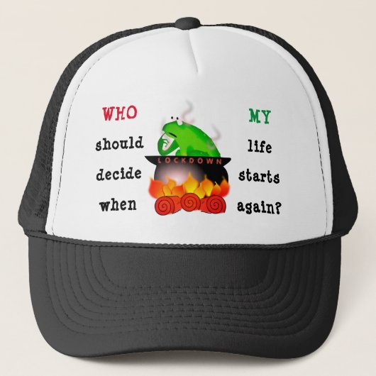 Casquette Chapeau de camion de grenouille en ébullition (Devant)