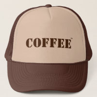 Chapeau de camion de marque de café