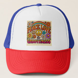 Casquette Chapeau de camion de paix, d'amour et de groovines