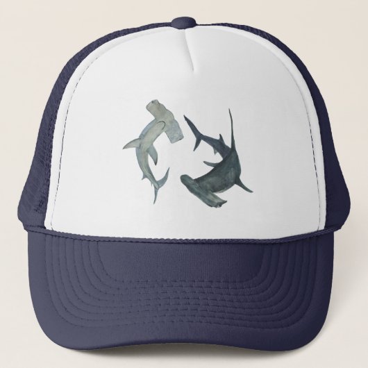 Casquette Chapeau de camion de requin en tête de marteau (Devant)