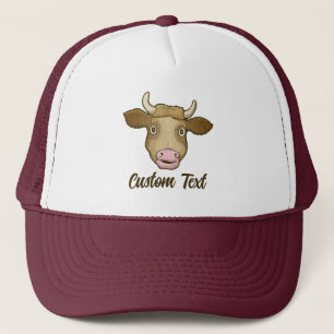 Casquette Chapeau de camion de vache surpris