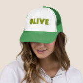Casquette Chapeau de camion d'olive (En situation)