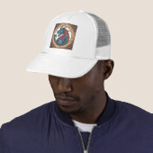 Casquette Chapeau de camion dragon (En situation)