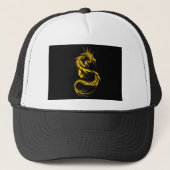 Casquette Chapeau de camion-dragon d'or (Devant)