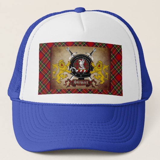 Casquette Chapeau de camion écossais Tartan & Badge (Devant)