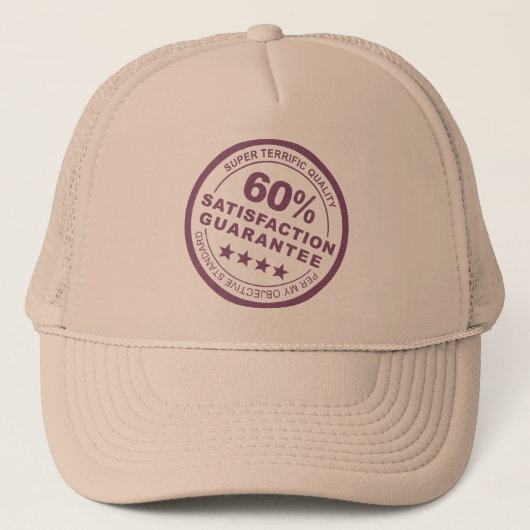 Casquette Chapeau de camion garanti à 60 % (Devant)