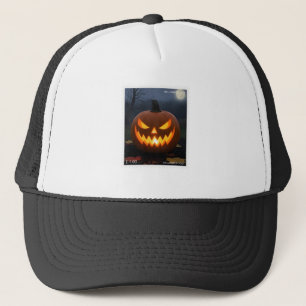 Casquette Chapeau de camion Halloween, citrouille éffrayant