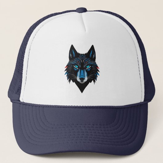 Casquette Chapeau de camion loup mystique (Devant)