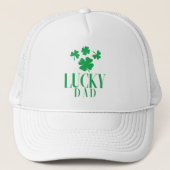 Casquette Chapeau de camion Lucky Dad - Shamrock et style (Devant)