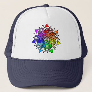 Casquette Chapeau de camion mandala Rainbow
