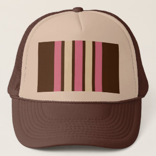Casquette Chapeau de camion napolitain (Brown, rose et crème