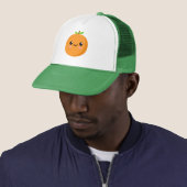 Casquette Chapeau de camion orange (En situation)