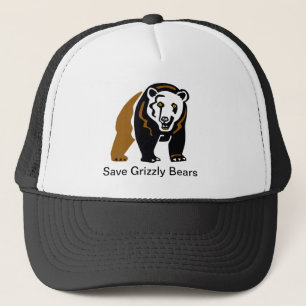 Casquette Chapeau de camion-ours grizzli