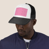 Casquette Chapeau de camion Retro Pink Trellis (En situation)