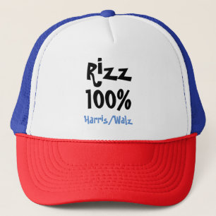 Casquette Chapeau de camion Rizz 100% Harris/Walz