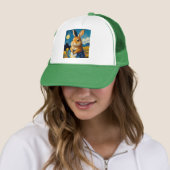 Casquette Chapeau de camion Starry Spring Bunny (En situation)