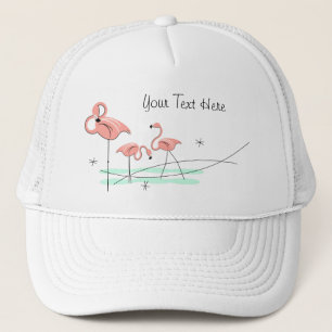 Casquette Chapeau de camion "Texte" Flamant rose Ocean Trio